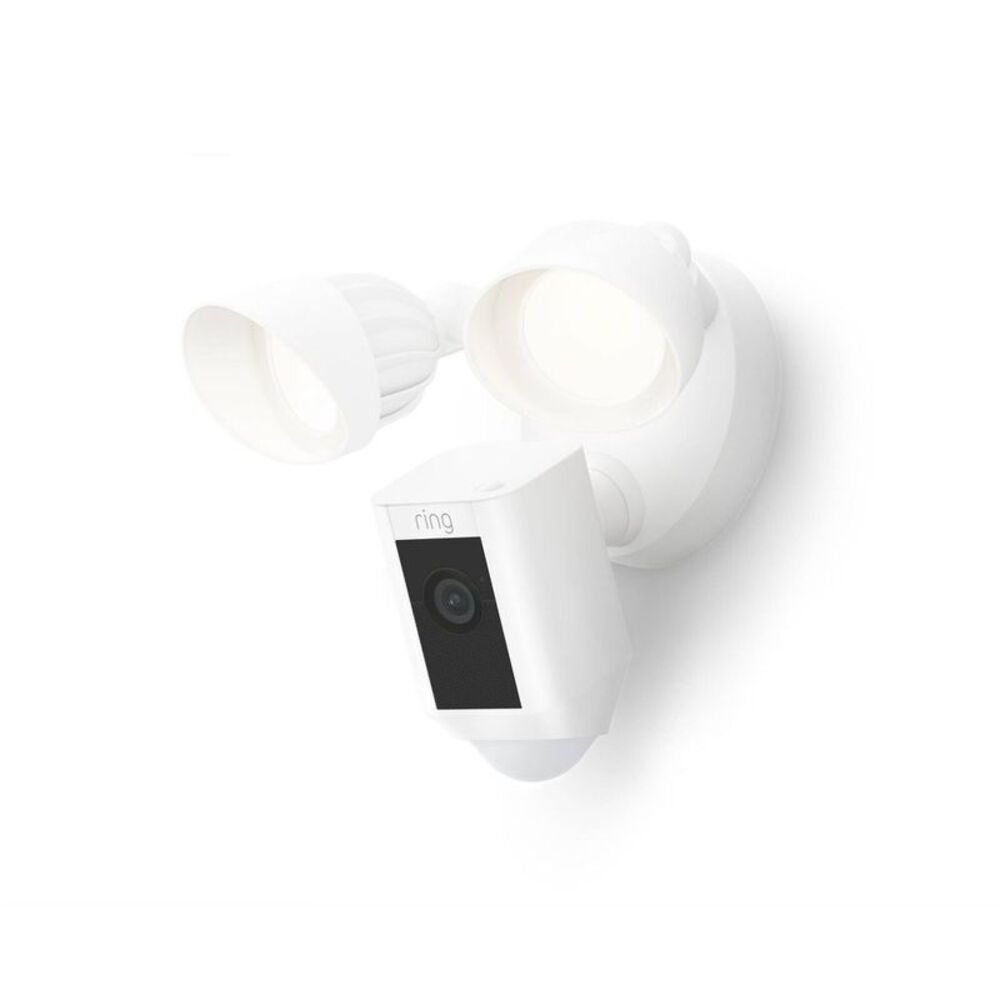 Floodlight Cam Wired Plus Security Camera - White: 2-Way Talk Motion Activated